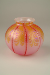 Pink Threaded Feather Bowl